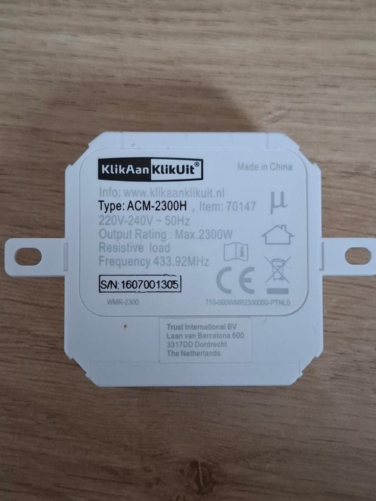 KlikAanKlikUit ACM-2300H, Ophalen of Verzenden