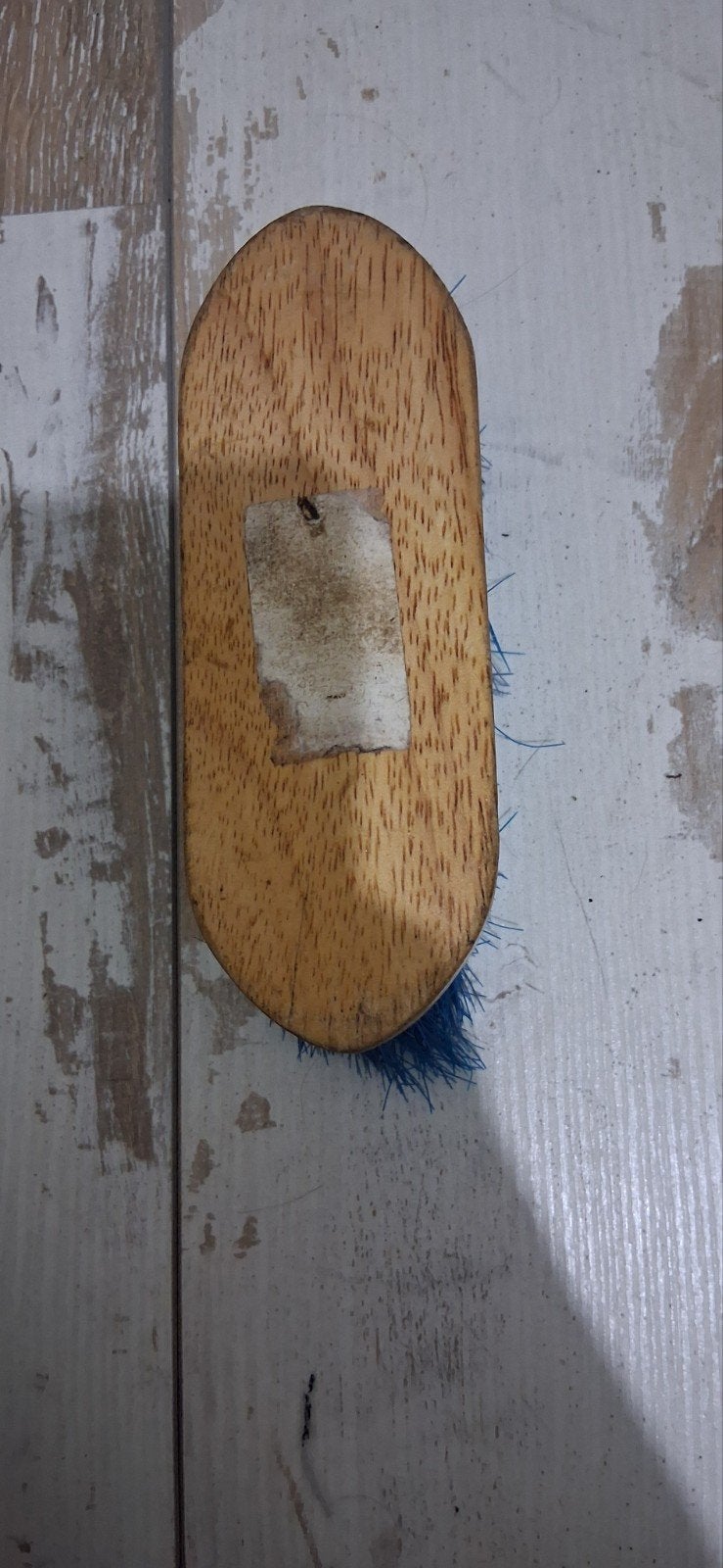 Houten paardenborstel met blauwe haren, Ophalen of Verzenden, Gebruikt, Overige disciplines