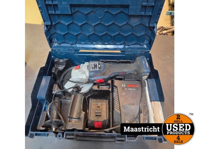 Bosch Pro GWS 18V-15 SC 125 mm Haakse Slijper + accu en lade, Bosch, Zo goed als nieuw, Support@bosch.com, Robert Bosch GmbH
Robert-Bosch-Platz 1
70839 Gerlingen-SchillerhÃ¶he
Germany