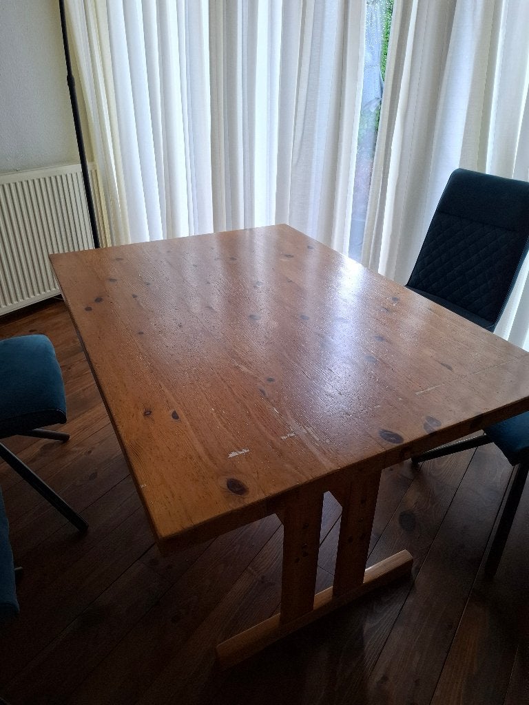 grenen eettafel, 50 – 75, Gebruikt, 100 tot 150 cm, Ophalen of Verzenden