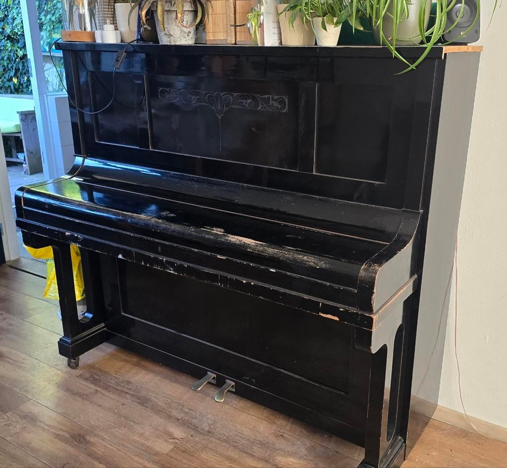 Zwarte piano, Muziek en Instrumenten, Ophalen of Verzenden, Gebruikt, Zwart, Piano