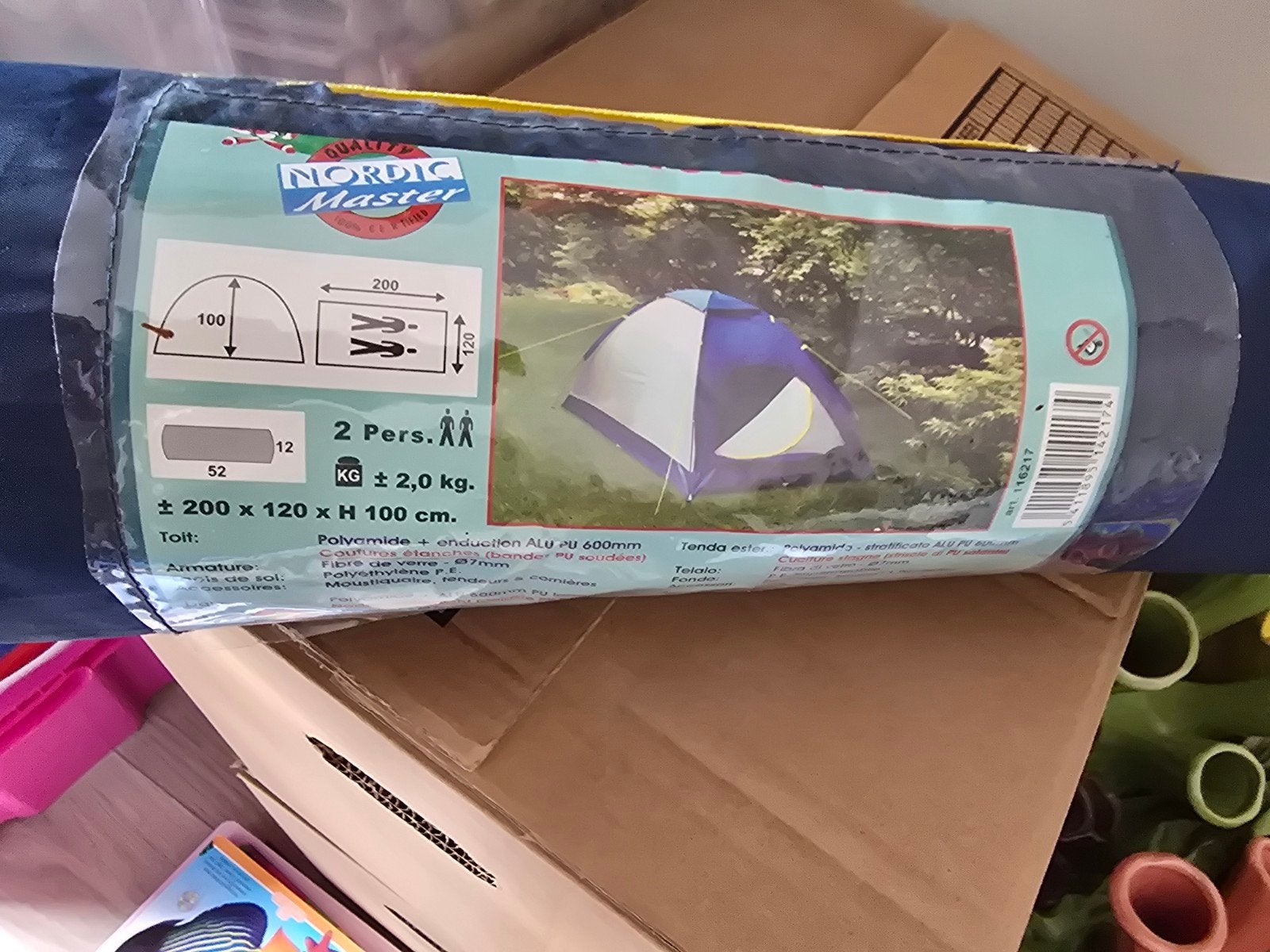 Nordic Master 2-persoons tent - Compact en Lichtgewicht, Caravans en Kamperen, Ophalen of Verzenden, Nieuw, Tot en met 2