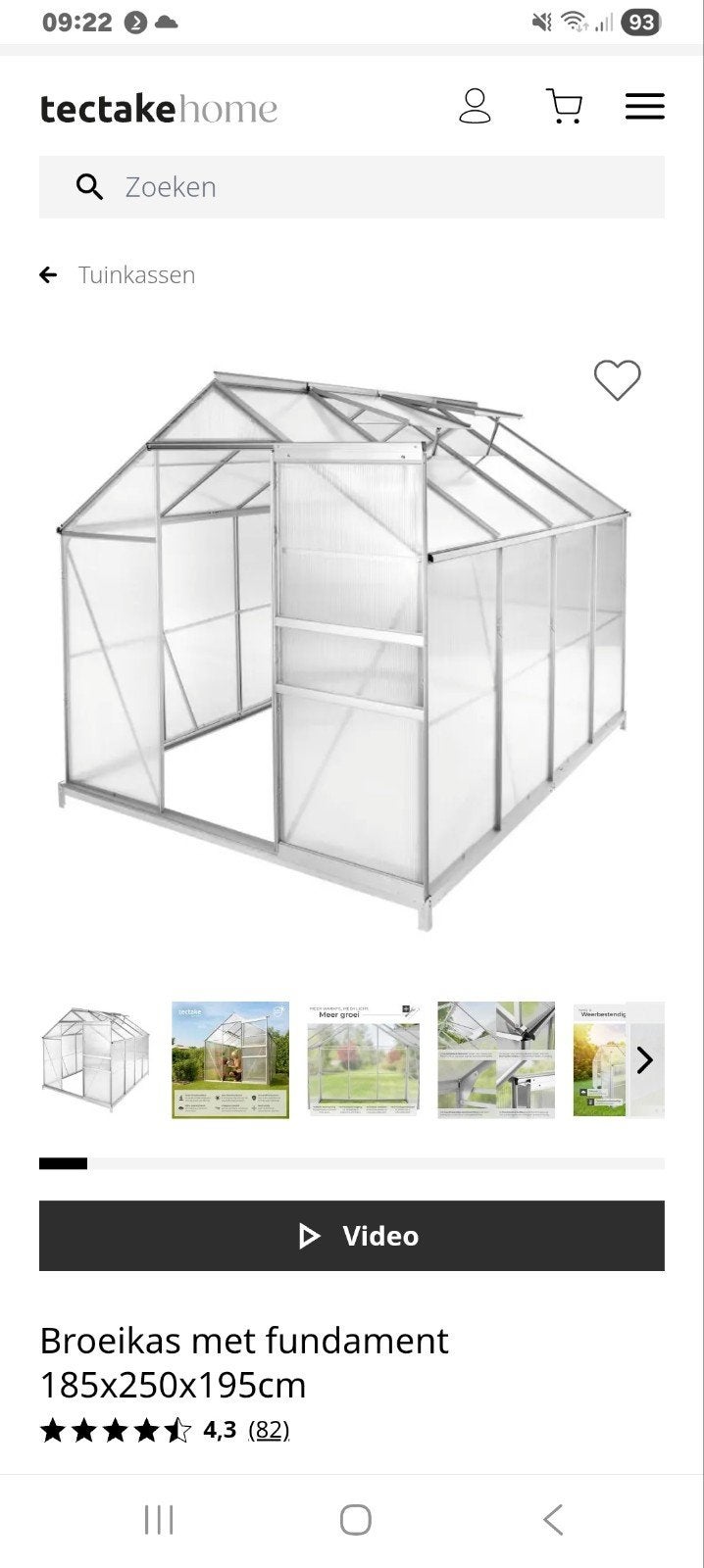 trek kast/ broei kast/kweek kast., Tuin en Terras, Ophalen, Glas, Gebruikt, Aluminium