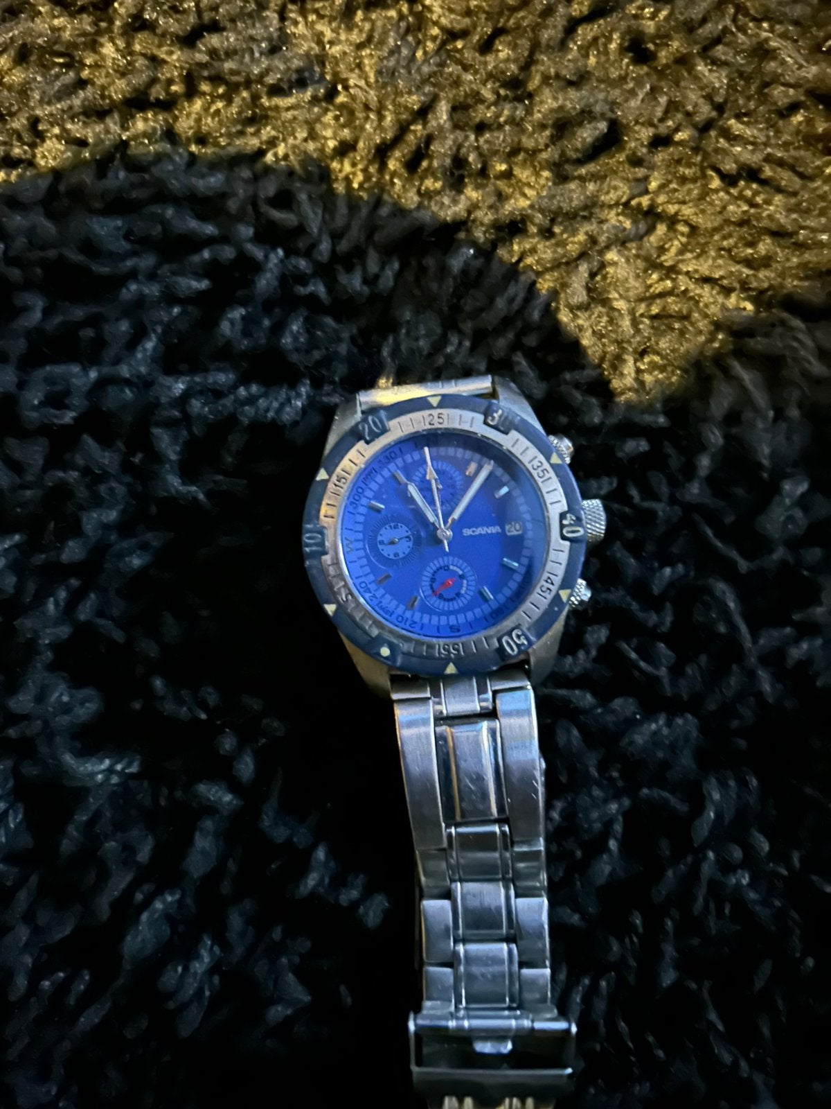 Scania heren horloge, Overige merken, Staal, Gebruikt, Staal
