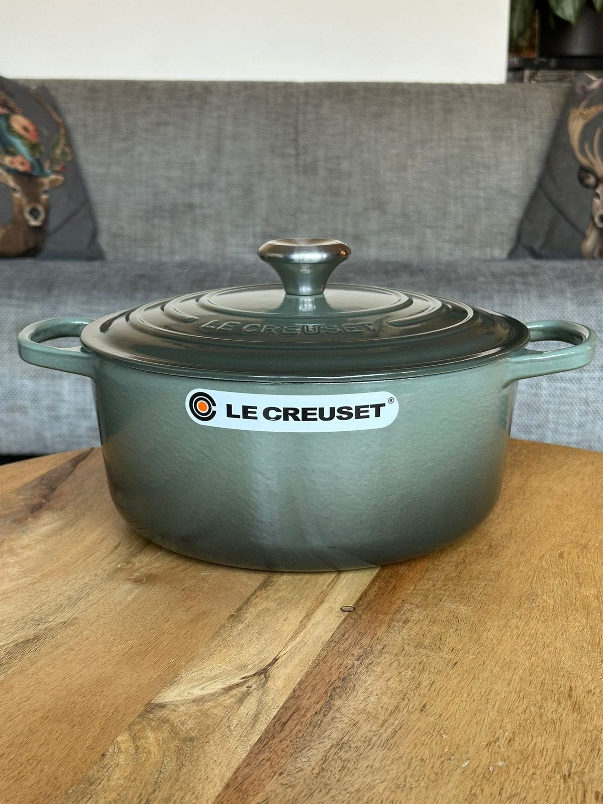 Le Creuset gietijzeren braadpan 26 cm – Thyme, Ophalen of Verzenden, Nieuw, Gietijzer