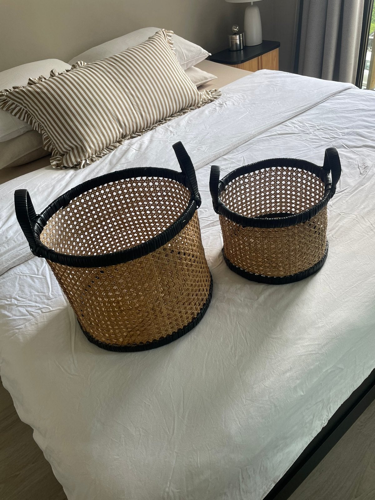 Rotan manden H&M home, Ophalen, Zo goed als nieuw, Rond, Riet