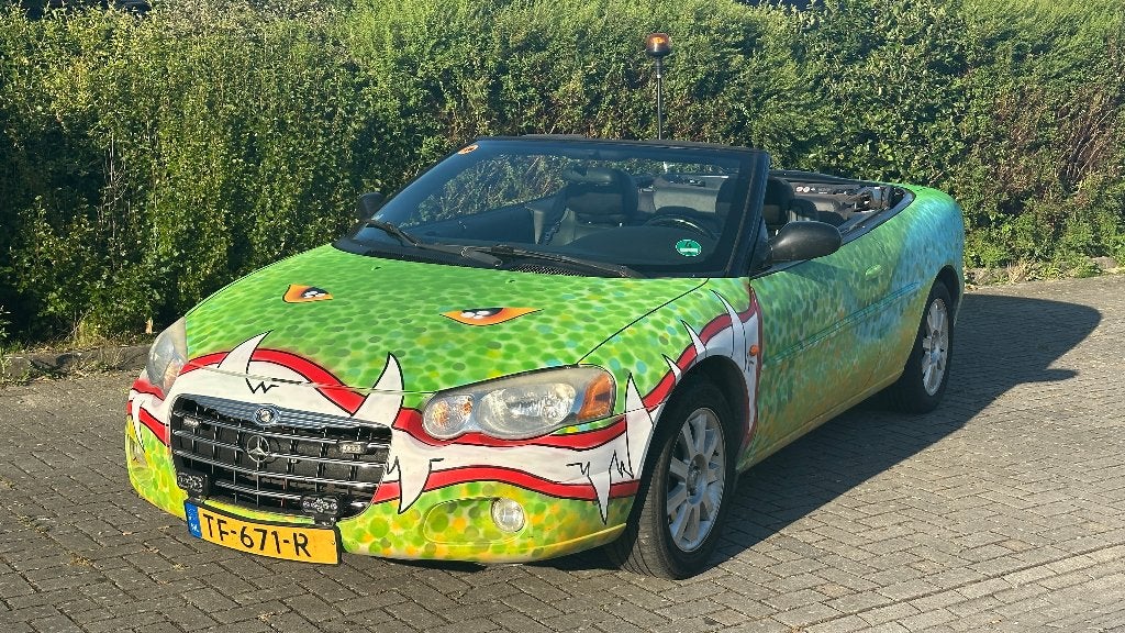 UNIEKE Chrysler Sebring Cabrio 2.7 V6 Aut., Auto's, Chrysler, Zwart, Cabriolet, 4 stoelen, Leder