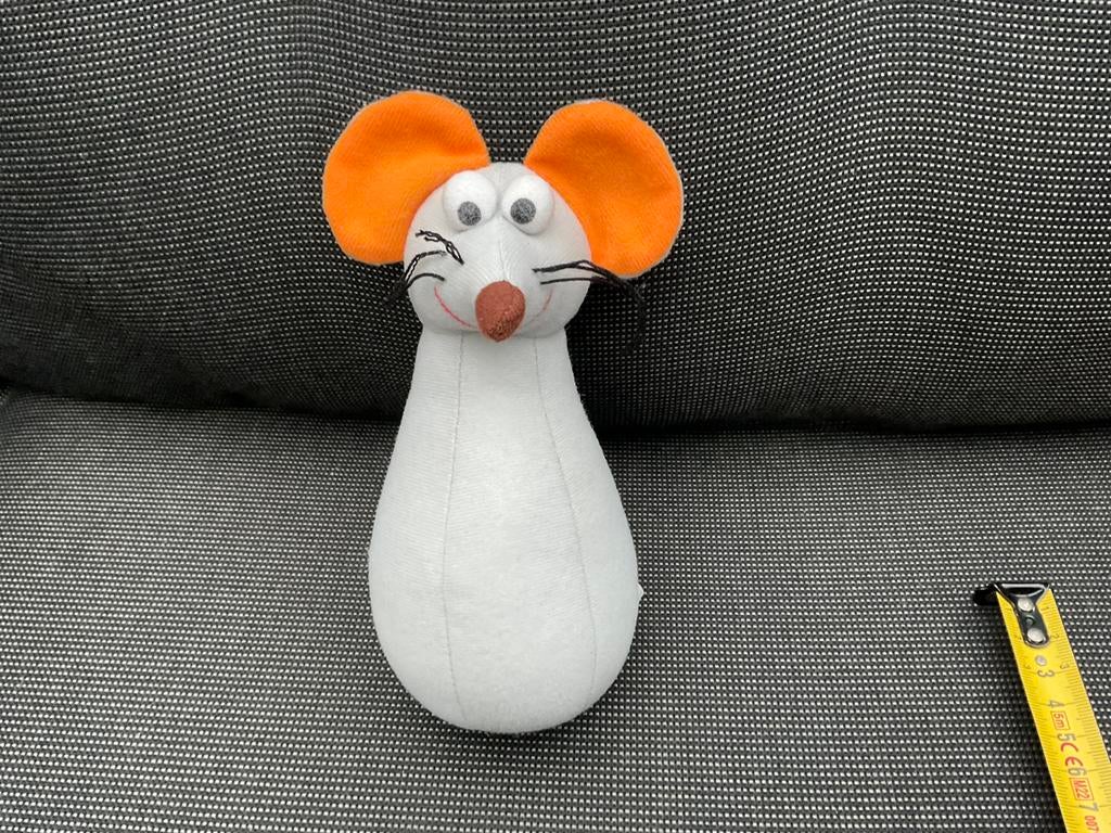 Zgan, niet kapot, Sesamstraat Ieniemienie pluche kegel 17/19, Ophalen, Overige figuren, Zo goed als nieuw, Beeldje of Figuurtje