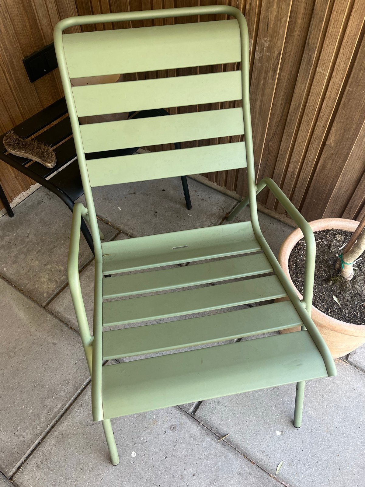 Fermob Monceau Loungestoel Groen, Ophalen, Gebruikt, Aluminium