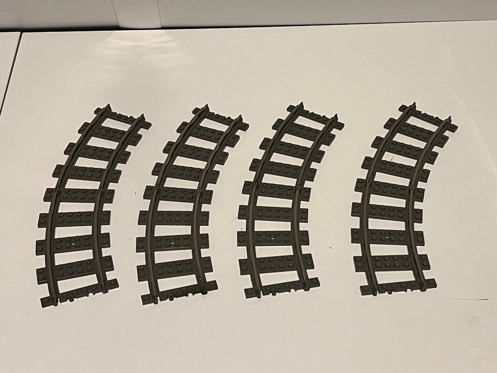 Lego 4520 - 8 bochten 9 volt rails, Ophalen of Verzenden, Gebruikt
