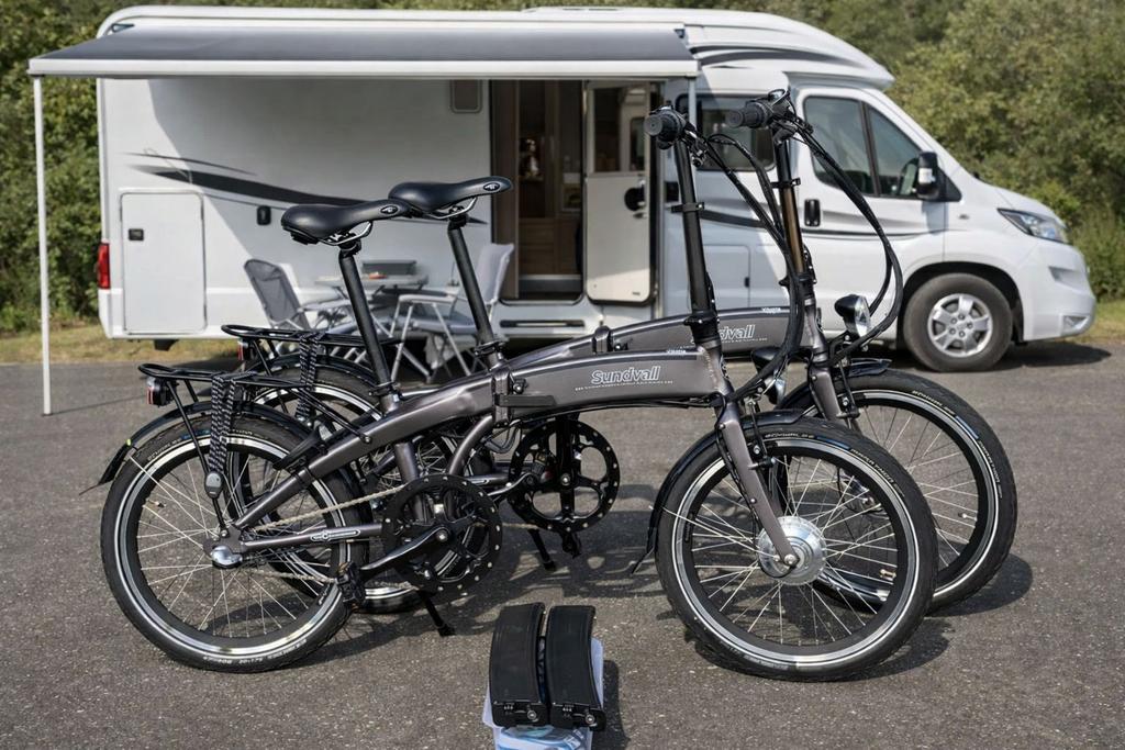 Elektrische vouwfietsen set nieuwstaat, Fietsen en Brommers, Ophalen, 20 inch of meer, Velgrem, Versnellingen