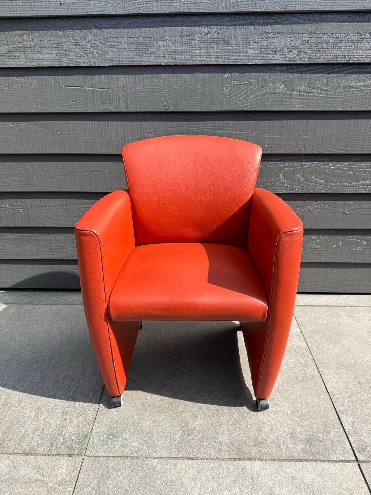 Jori Vinci eetkamerstoelen op wieltjes (4 stuks), Ophalen, Gebruikt, Overige kleuren, Leer