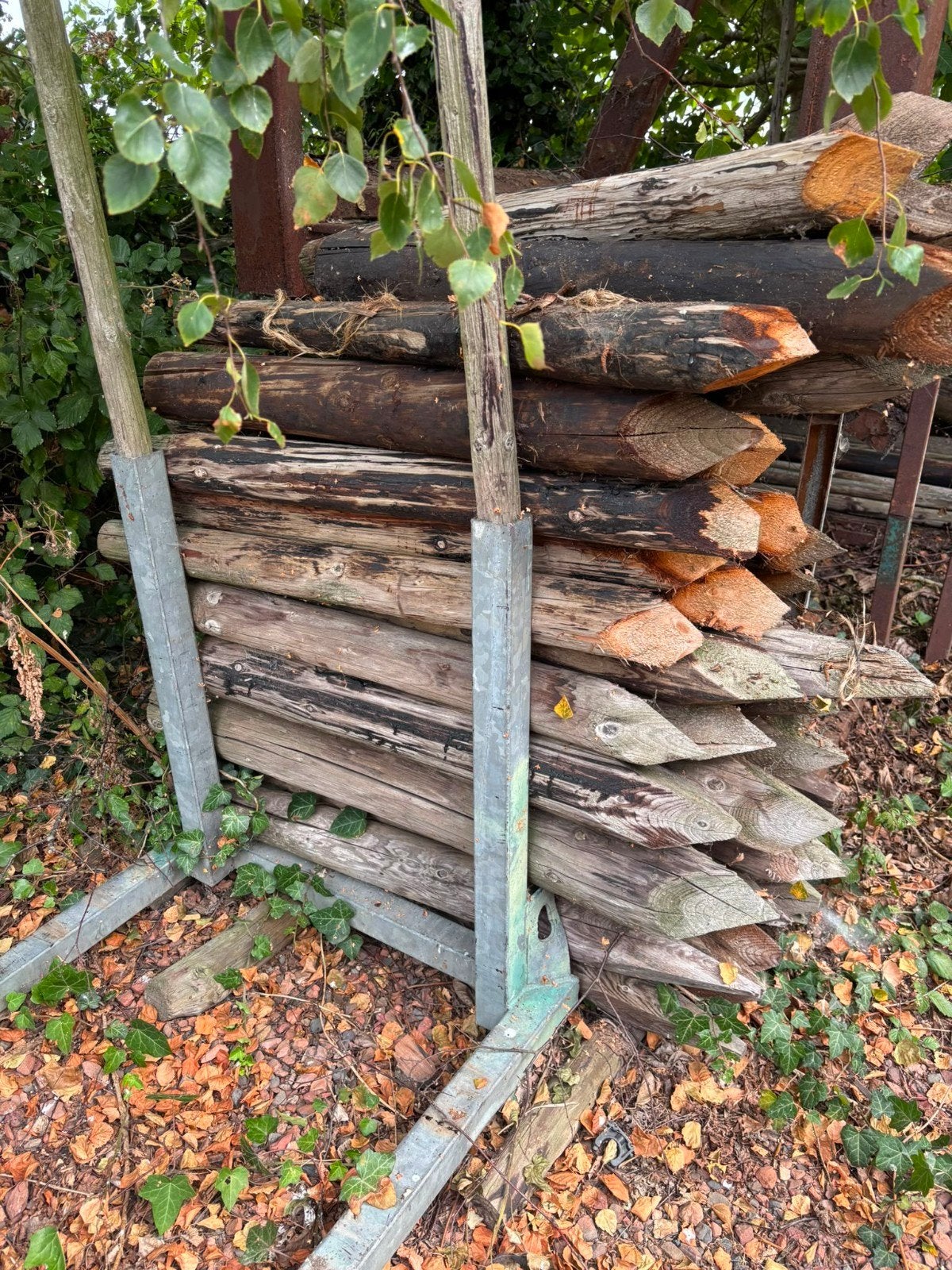 Ouderwets behandelde boompalen gepunt vanaf €0,30!!, Tuin en Terras, 1 tot 2 meter, Minder dan 3 meter, Nieuw, NVT