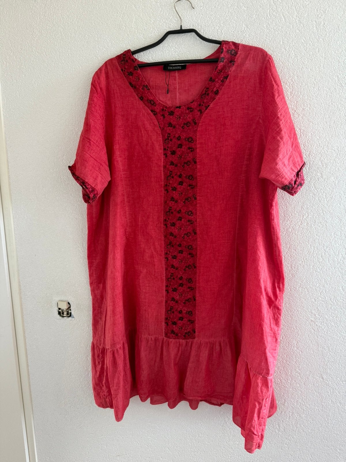 Thombiq schitterende katoenen jurk/ tuniek/ maat 52 NIEUW, Ophalen of Verzenden, Nieuw, Rood, Jurk