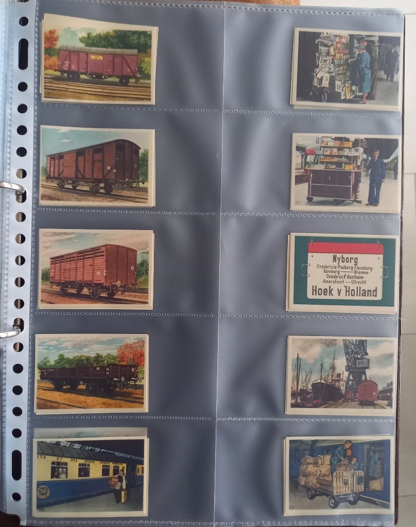 Spoorwegen verzamelplaatjes komplete serie, Ophalen of Verzenden, Trein, Boek of Tijdschrift