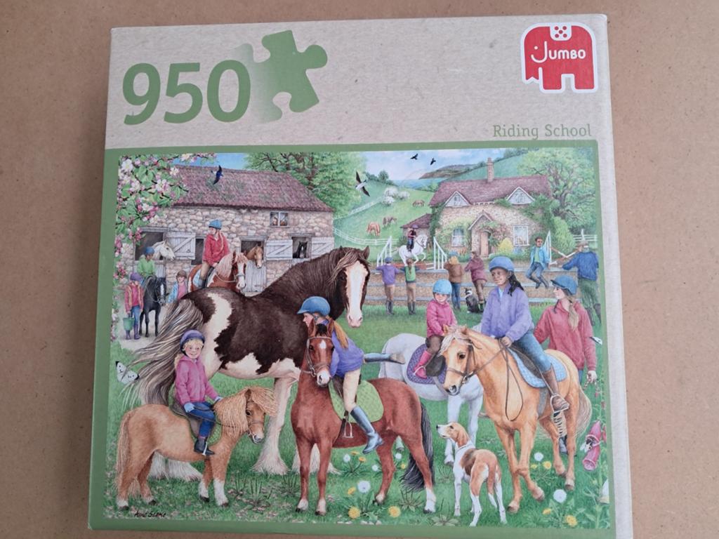 Puzzel 950 stukjes Riding School, Ophalen of Verzenden, 500 t/m 1500 stukjes, Zo goed als nieuw