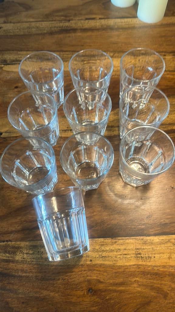 10 water, cappuchino of latte machiatto glazen IKEA, Ophalen of Verzenden, Zo goed als nieuw, Frisdrankglas