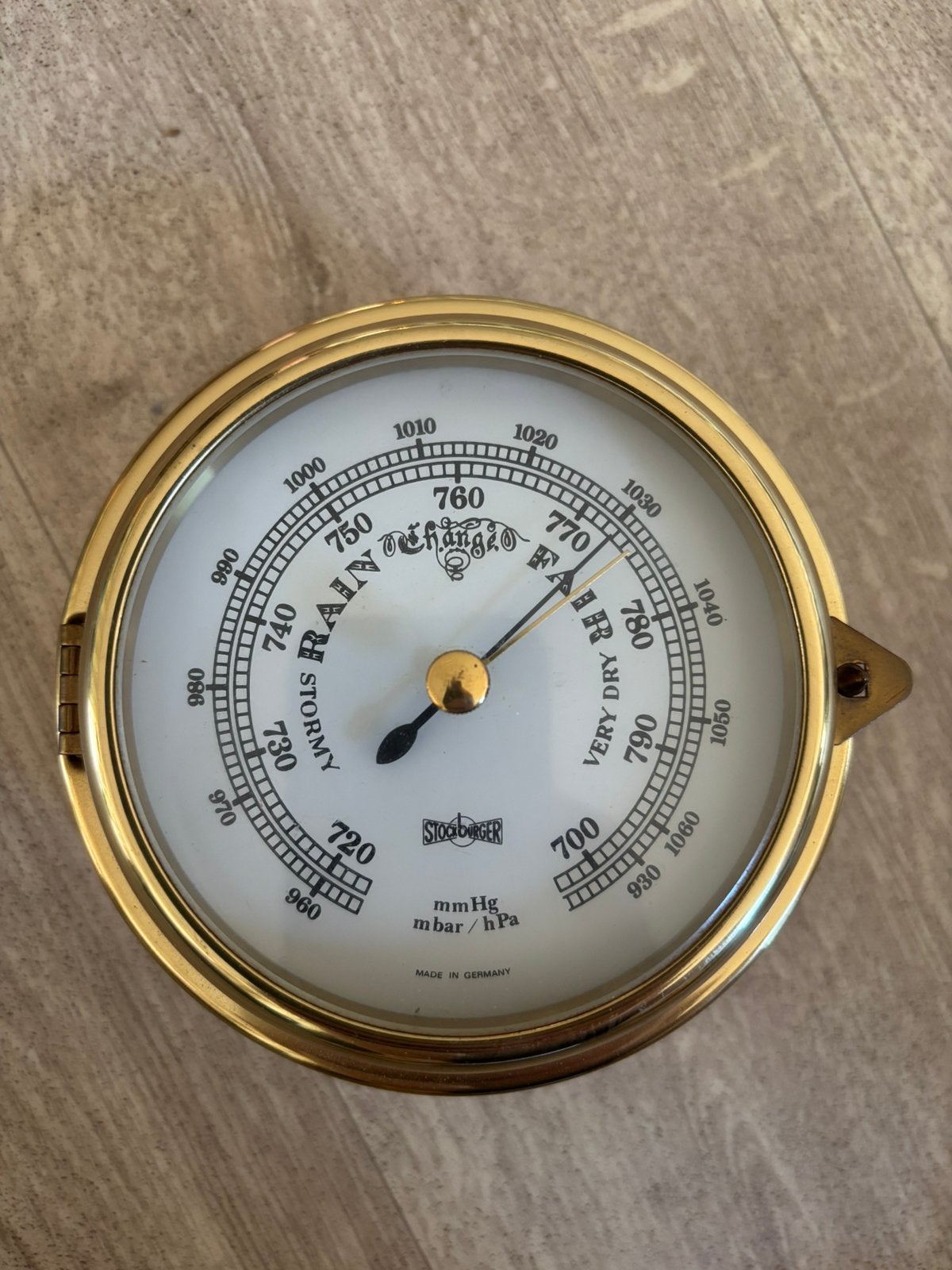 Scheeps barometer koper Stockburger, Ophalen, Zo goed als nieuw