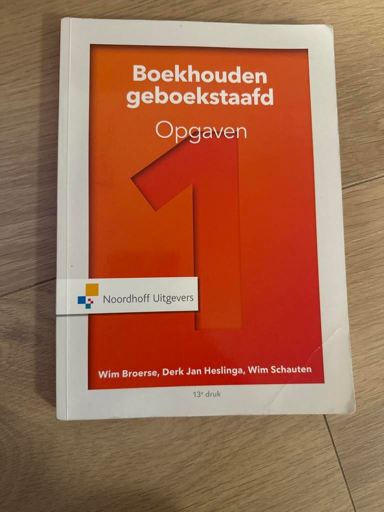 Boekhouden gebookstaafd Opgaven 1, Ophalen, Gelezen, Overige niveaus, Bedrijfseconomie of M&O