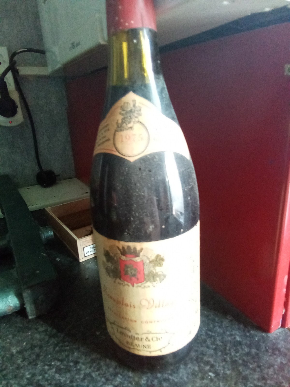 Vintage Beaujolais Villages 1975 - Lavier & Cie, Ophalen, Gebruikt, Frankrijk, Rode wijn