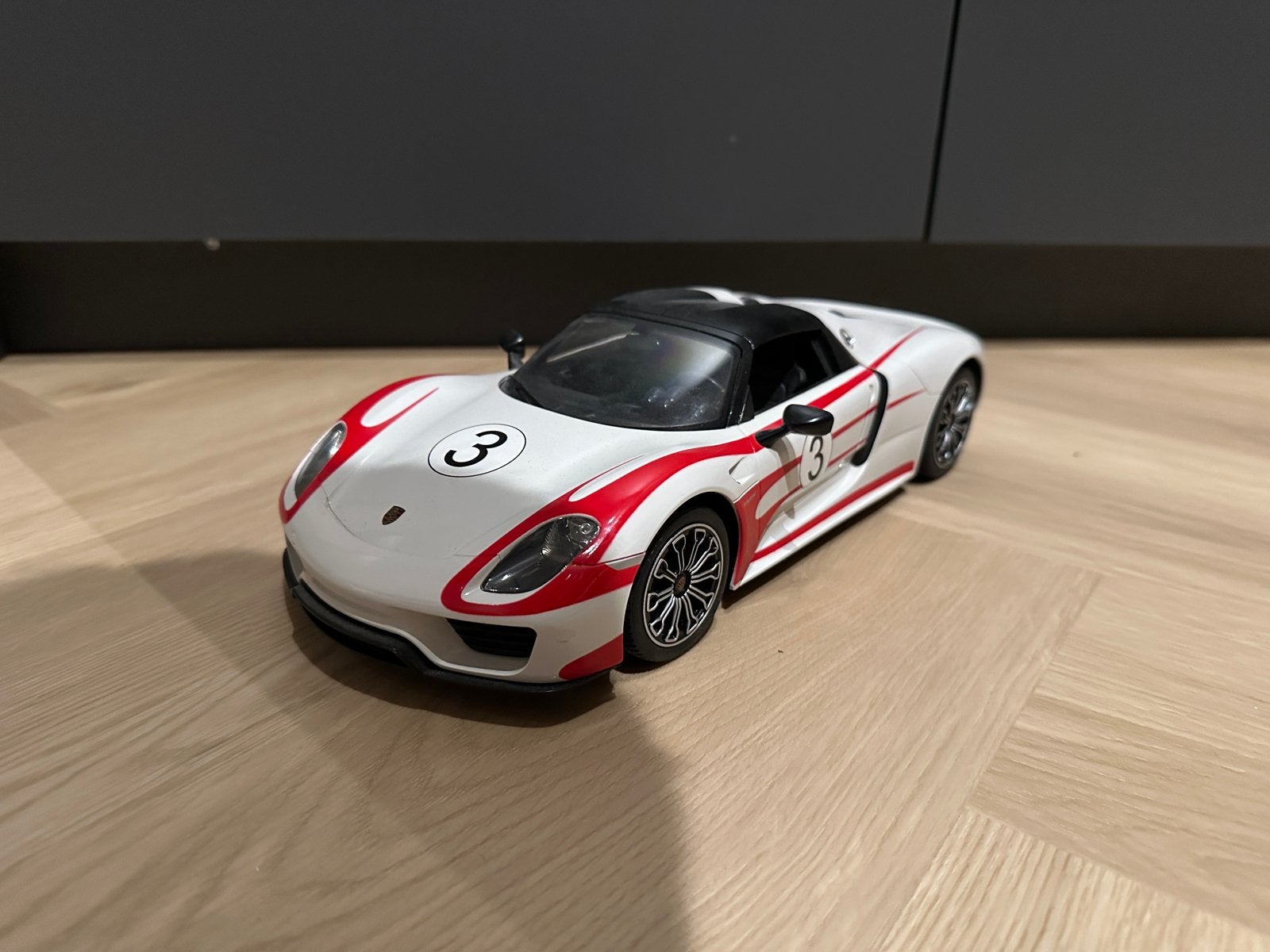 Rastar Porsche 918 Spyder 1:14 modelauto, Hobby en Vrije tijd, Ophalen of Verzenden, Zo goed als nieuw, Auto