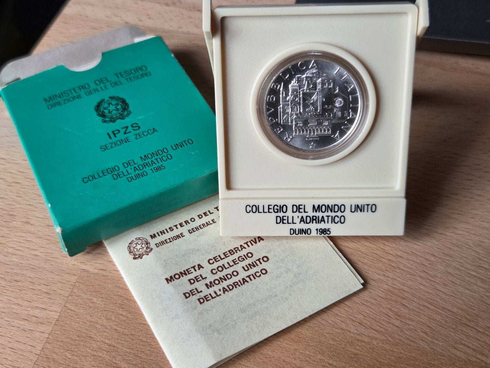 Italië zilveren 500 lire 1985 UNC Proof!, Ophalen of Verzenden
