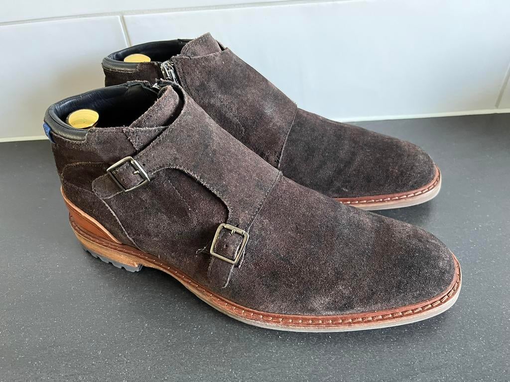 Floris van Bommel herenschoenen maat 8.5 / 42.5 H, Floris van Bommel, Bruin, Ophalen of Verzenden, Zo goed als nieuw