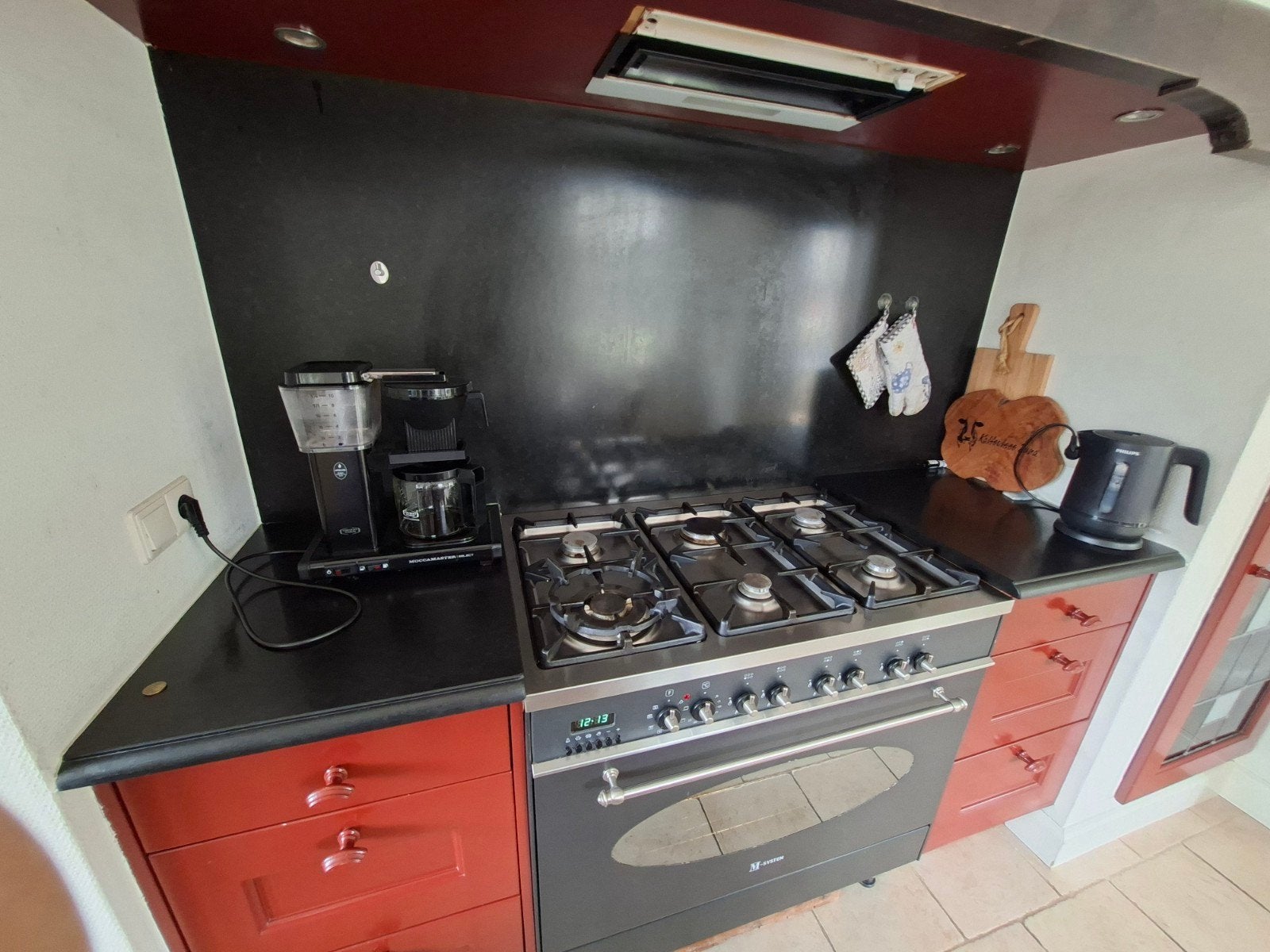 Keuken achterwand nis zwart natuursteen, Ophalen, Gebruikt, Zwart, Minder dan 100 cm
