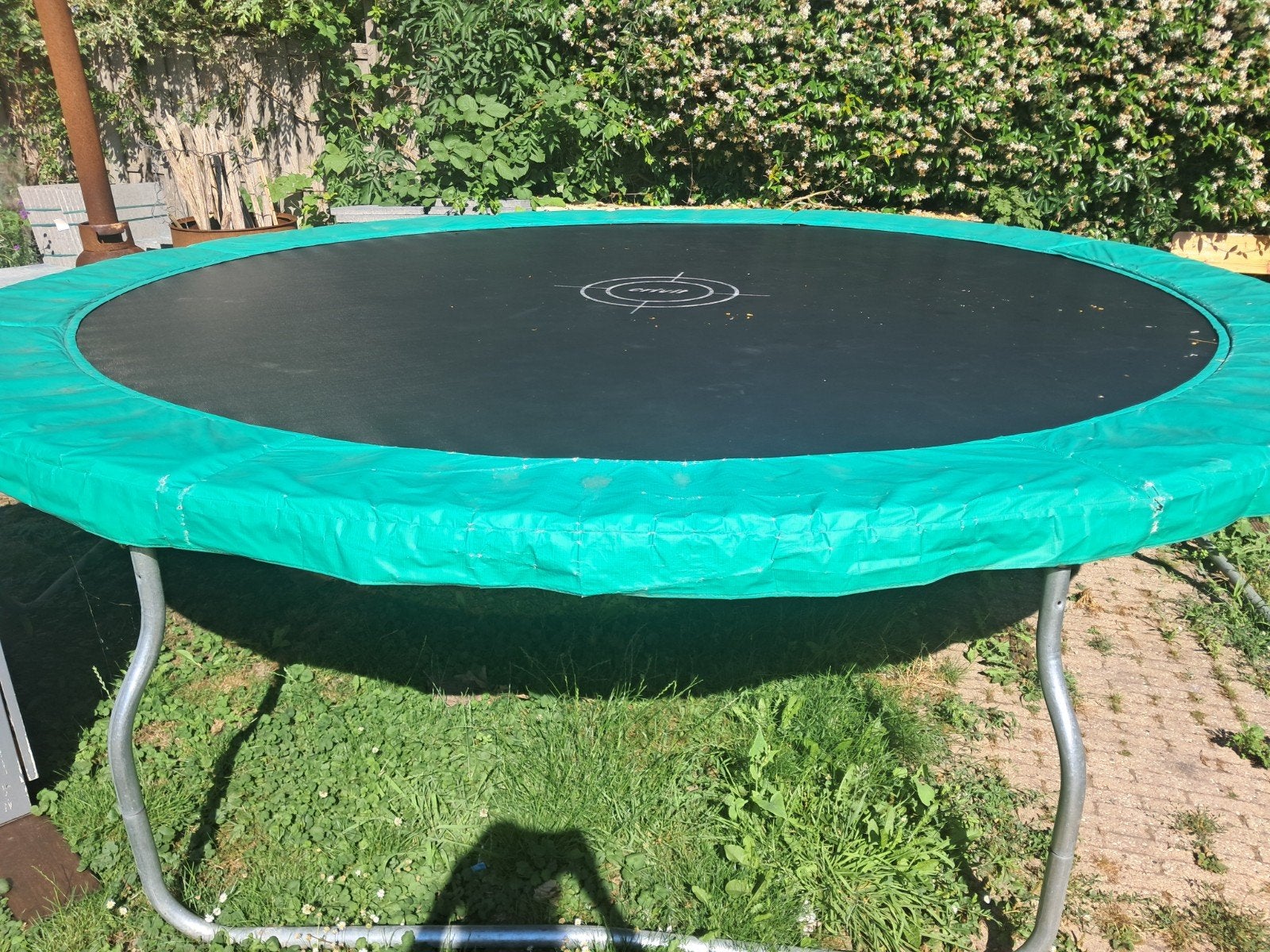 Grote trampoline Ø 400 cm met ongebruikt veiligheidsnet, Ophalen