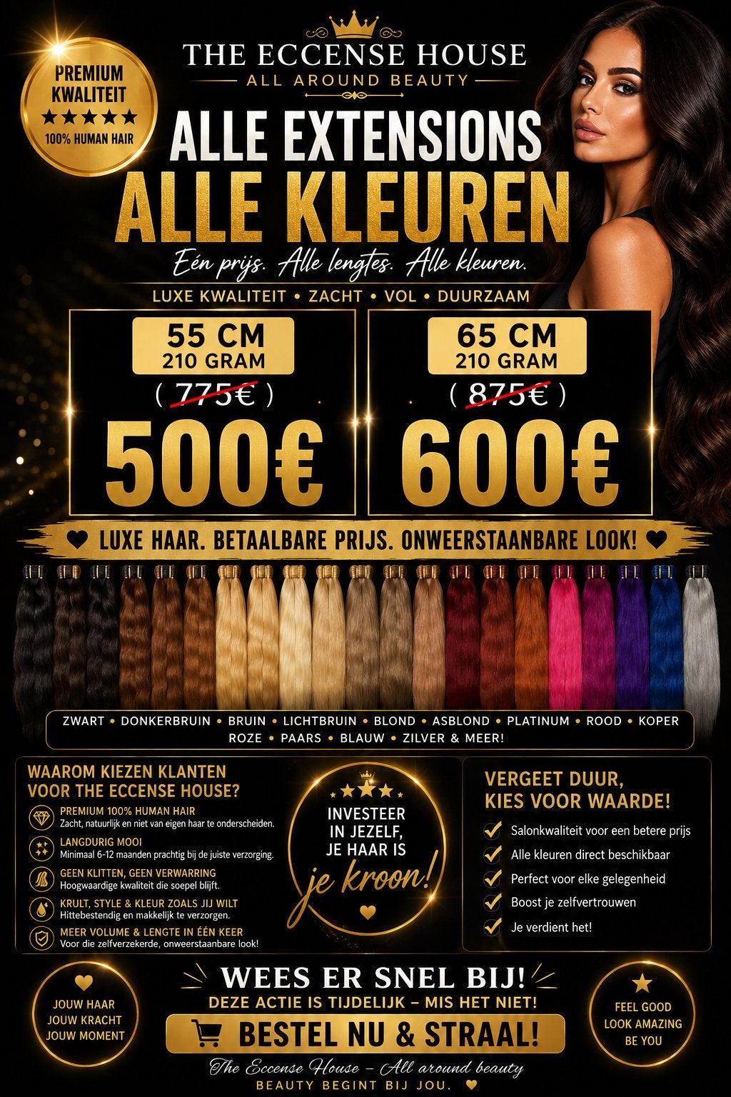 Hair extesions, Eén persoon