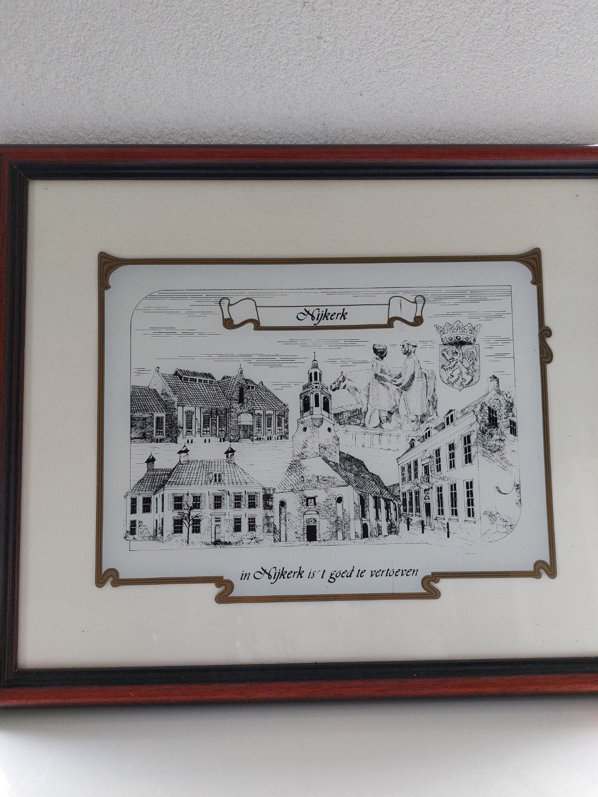 Schilderij van nijkerk van mooie oude gebouwen, Ophalen