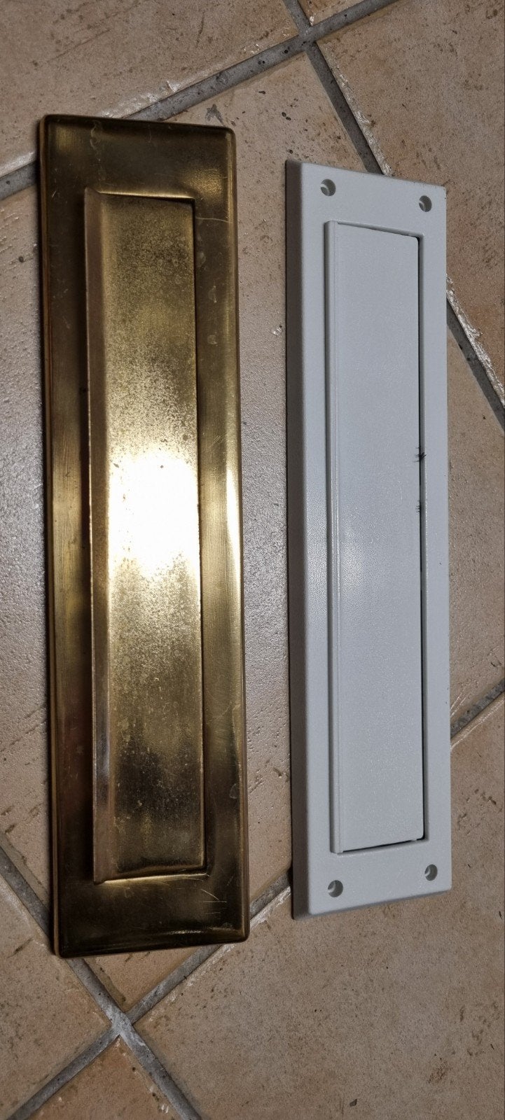 Mooie koperen brievenbus met binnen afdekplaat, Tuin en Terras, Brievenbussen, Ophalen of Verzenden