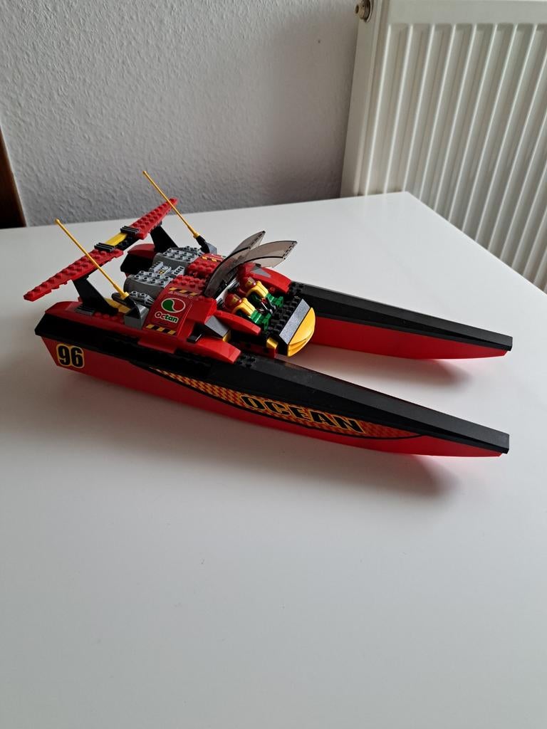 Lego Racers 7244: Raceboot, Gebruikt, Lego, Compleet, Ophalen of Verzenden
