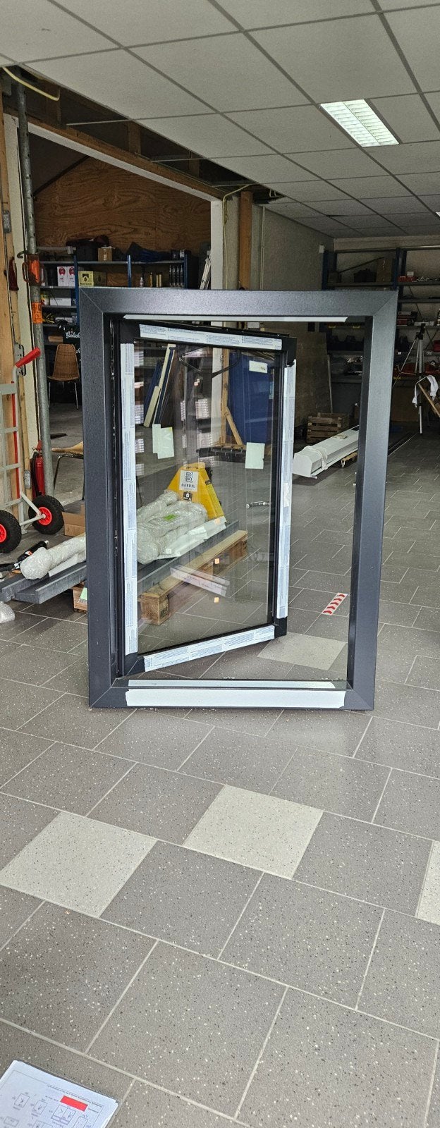 Nieuw Raamkozijn met Glas - Modern Grijs Kunststof, 75 tot 150 cm, Kunststof, Raamkozijn, Nieuw