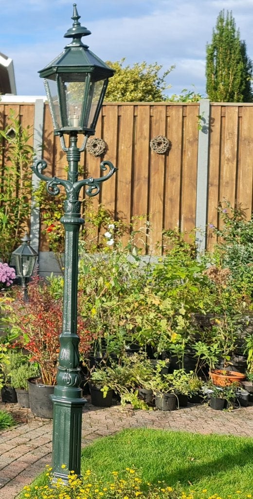 klassieke lantaarnpaal metaal (zwaar uitgevoerd), Tuin en Terras, Buitenverlichting, Ophalen, Gebruikt, Staande lamp, Netvoeding