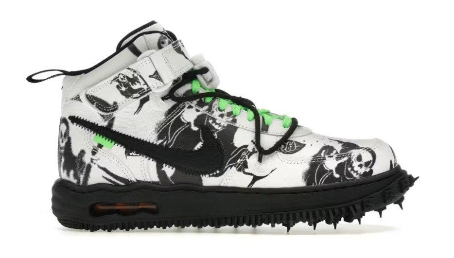 Nike Air Force 1 Mid SP Off-White Grim Reaper Maat 44, Wit, Nike, Ophalen of Verzenden, Sneakers of Gympen