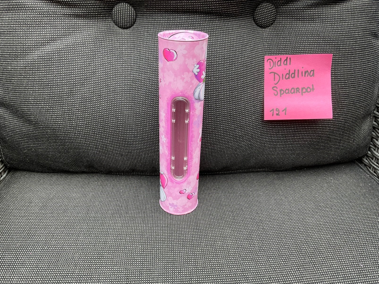 Nieuwe zgan Diddl Diddlina spaarpot met dop 20cm, Ophalen, Nieuw, Knuffel