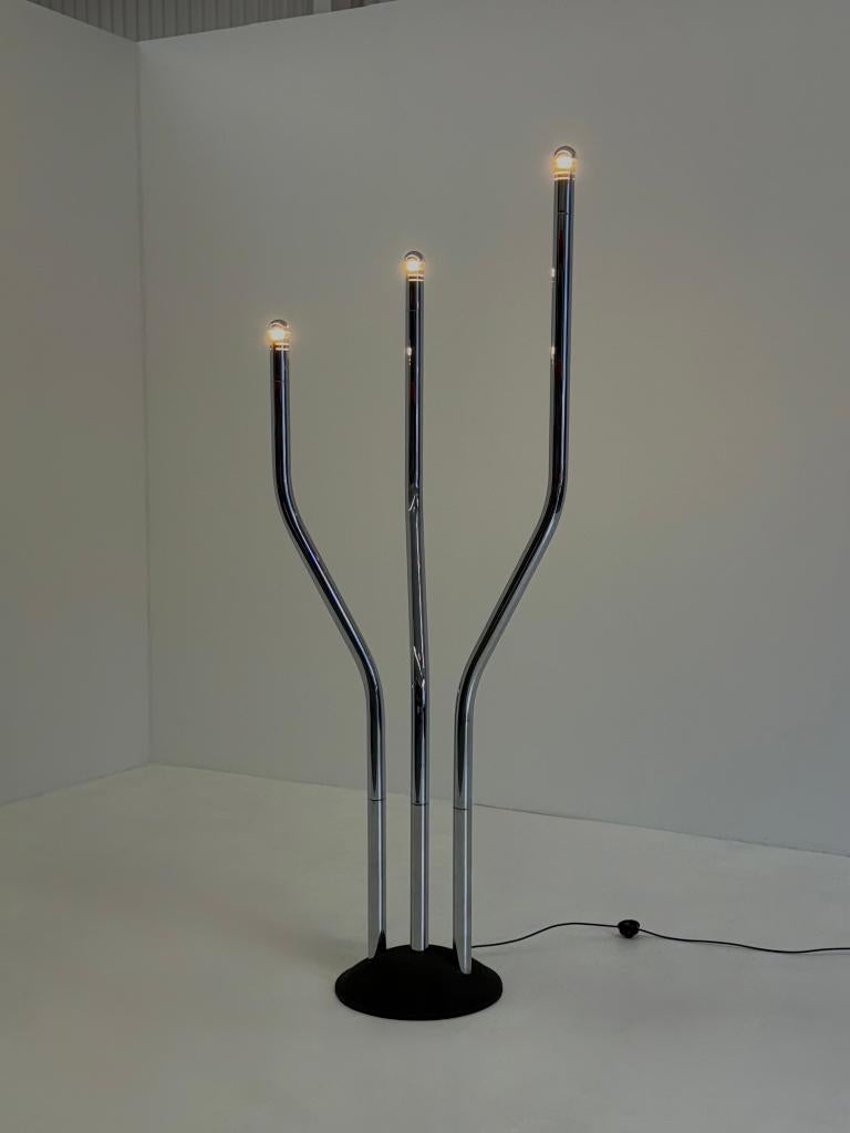 Chromen buisframe design vloerlamp door Goffredo Reggiani, Ophalen, -, Zo goed als nieuw, -