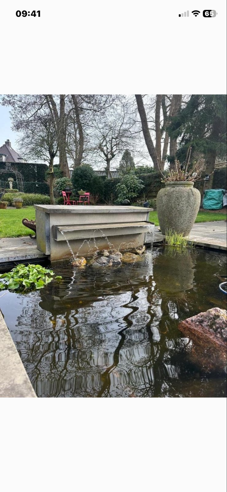 Vijverfilterset met pomp en waterval, Ophalen, Gebruikt