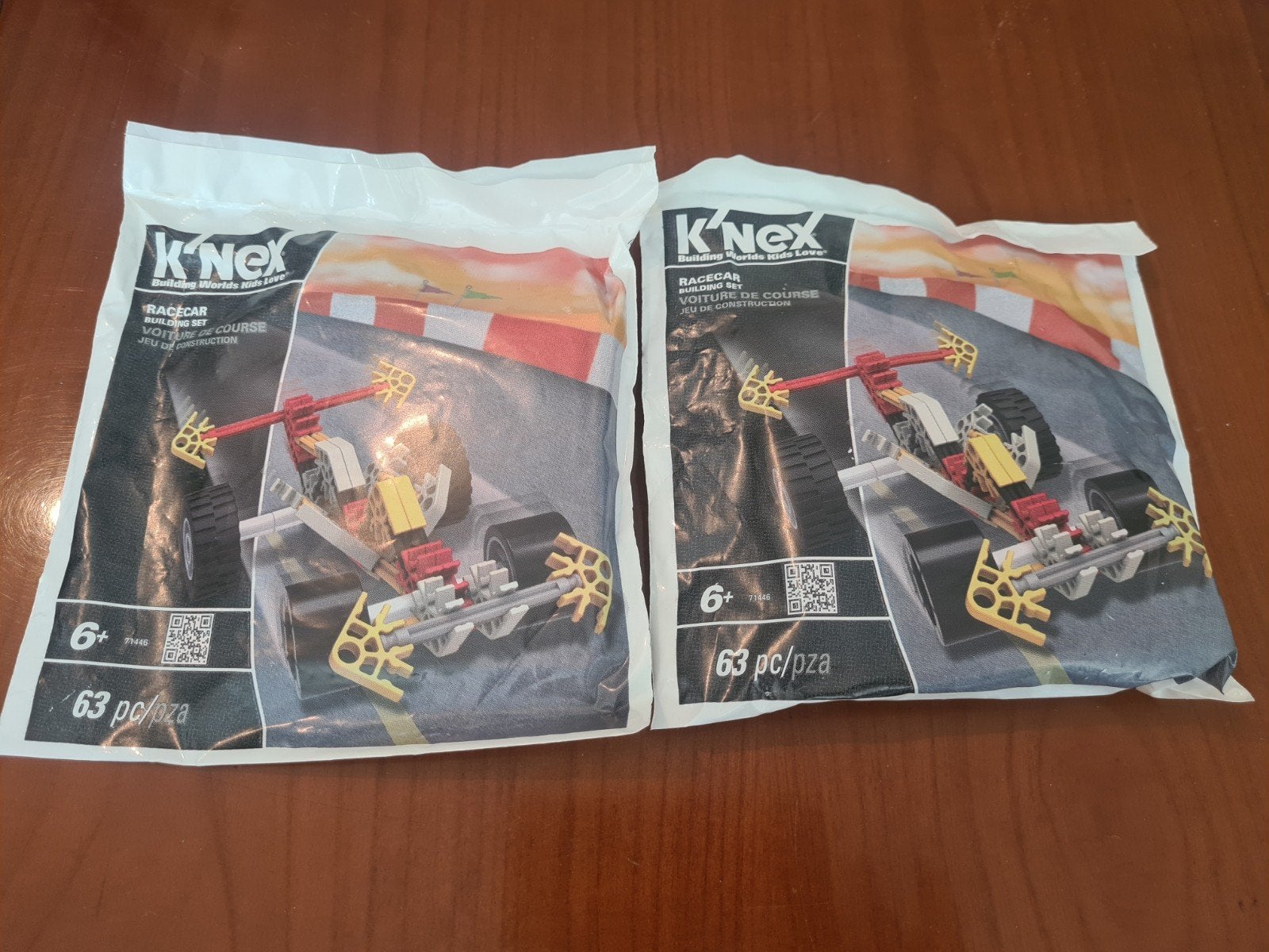K'nex Racecar Bouwset - 2 stuks, 63 onderdelen per stuk, Ophalen of Verzenden, Nieuw, K'nex