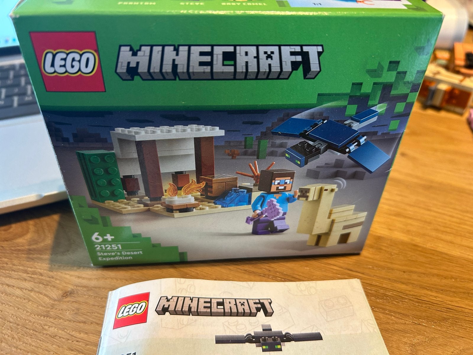 Lego Minecraft 21251 Steve's Desert Expedition Compleet, Ophalen of Verzenden, Zo goed als nieuw