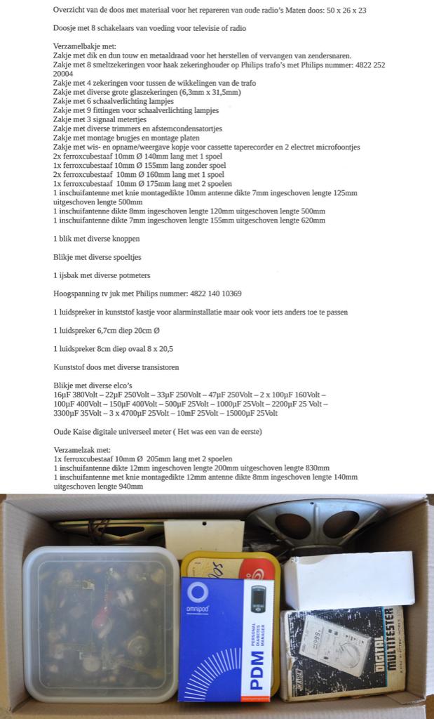 Divers oud radio en TV materiaal, Ophalen, Gebruikt