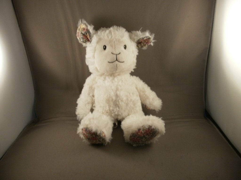 Tchibo GmbH schaap wit met gebloemde oren en 4 pootzolen, Kinderen en Baby's, Overige typen, Wasbaar, Ophalen of Verzenden, Zo goed als nieuw