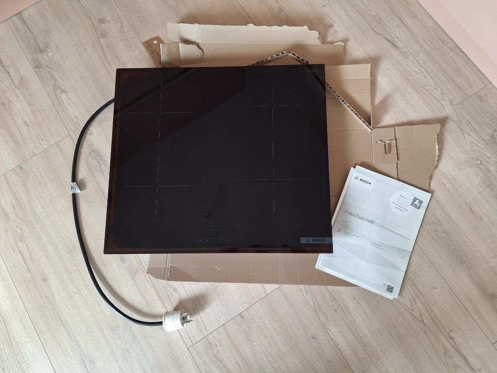 BOSCH Inductiekookplaat - 2-fasen - breedte 60 cm, Ophalen, 4 kookzones, Zo goed als nieuw, Inbouw