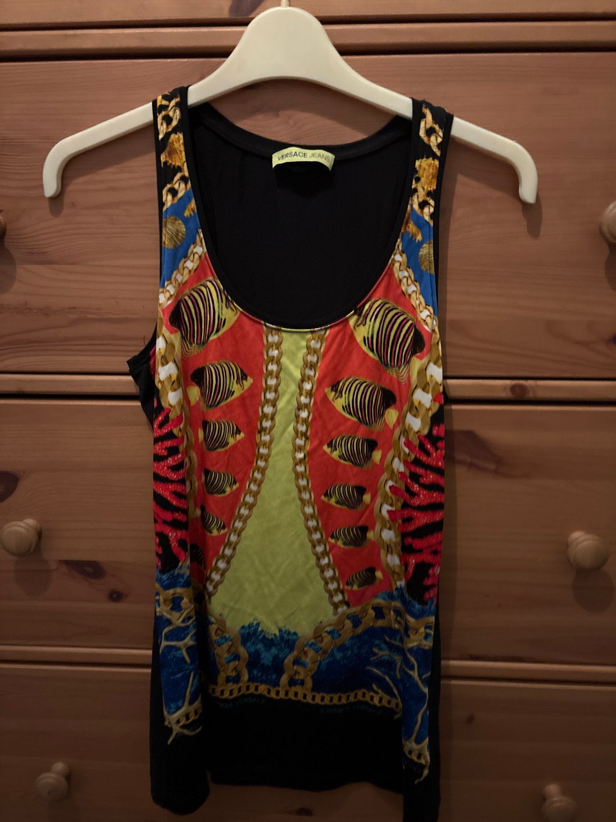 Versace Jeans top met vissenprint - Maat 38