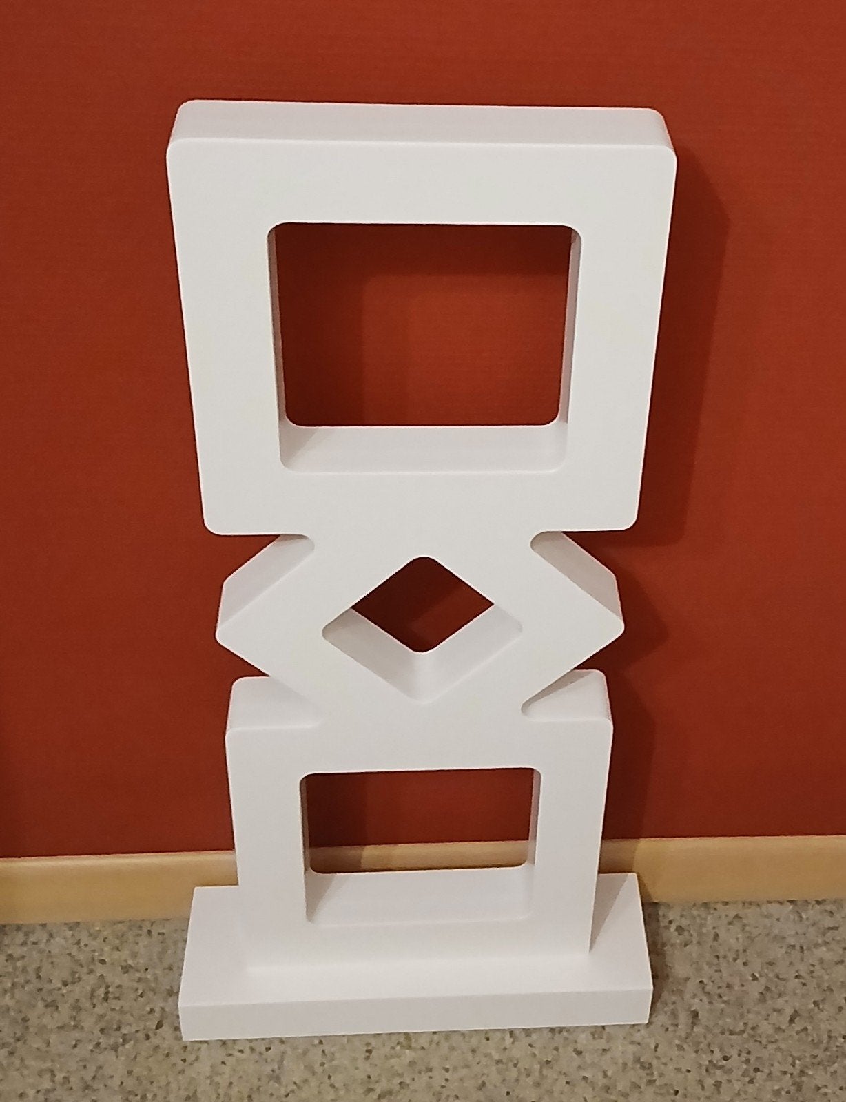 Zeer Bijzonder Wit Kunstwerk. Unicum. Abstract. Kubisme., Antiek en Kunst, Ophalen