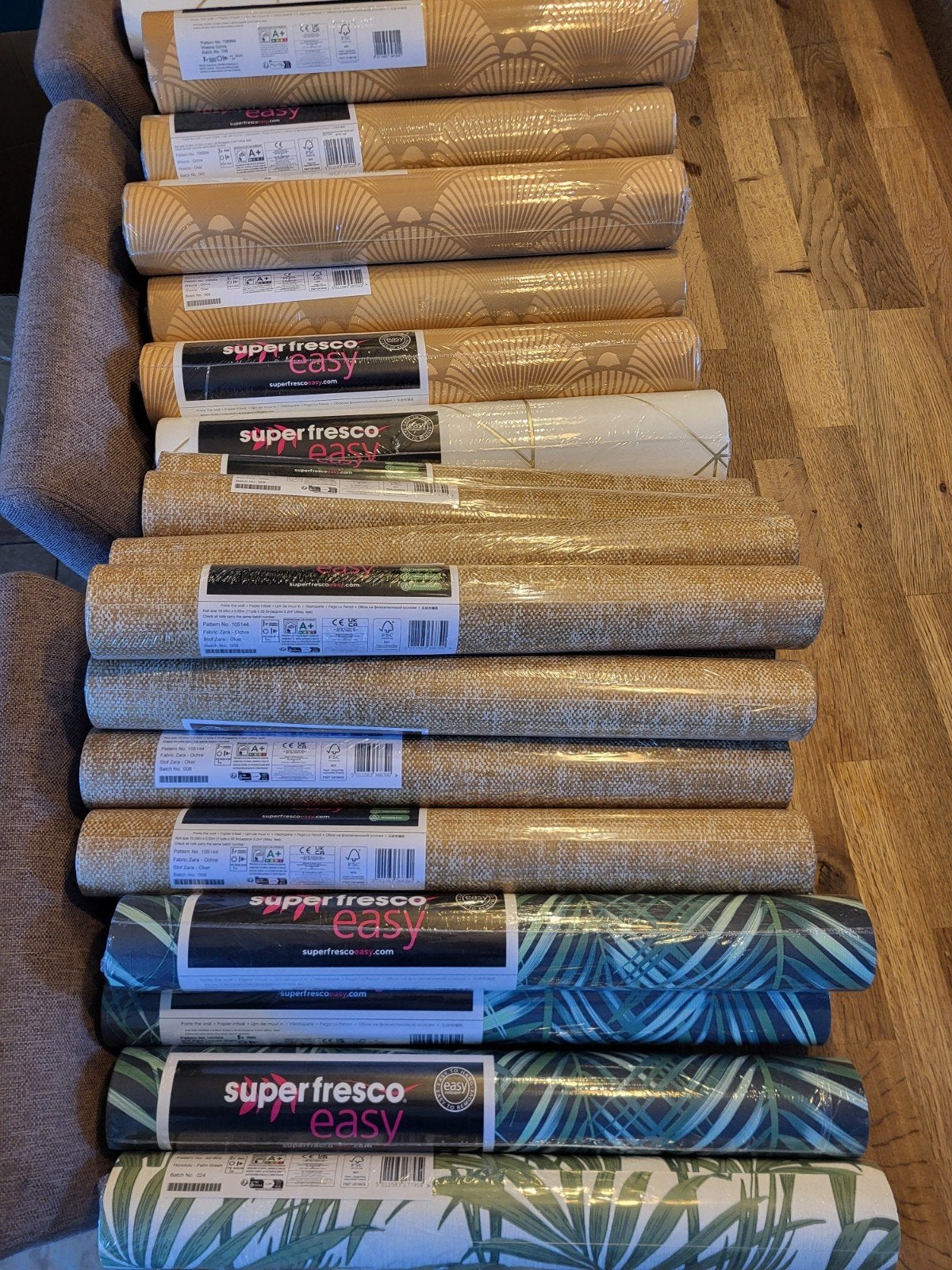 Diverse rollen vliesbehang - Nieuw! (prijs per rol), Ophalen, Bladeren, Overige merken, Groen