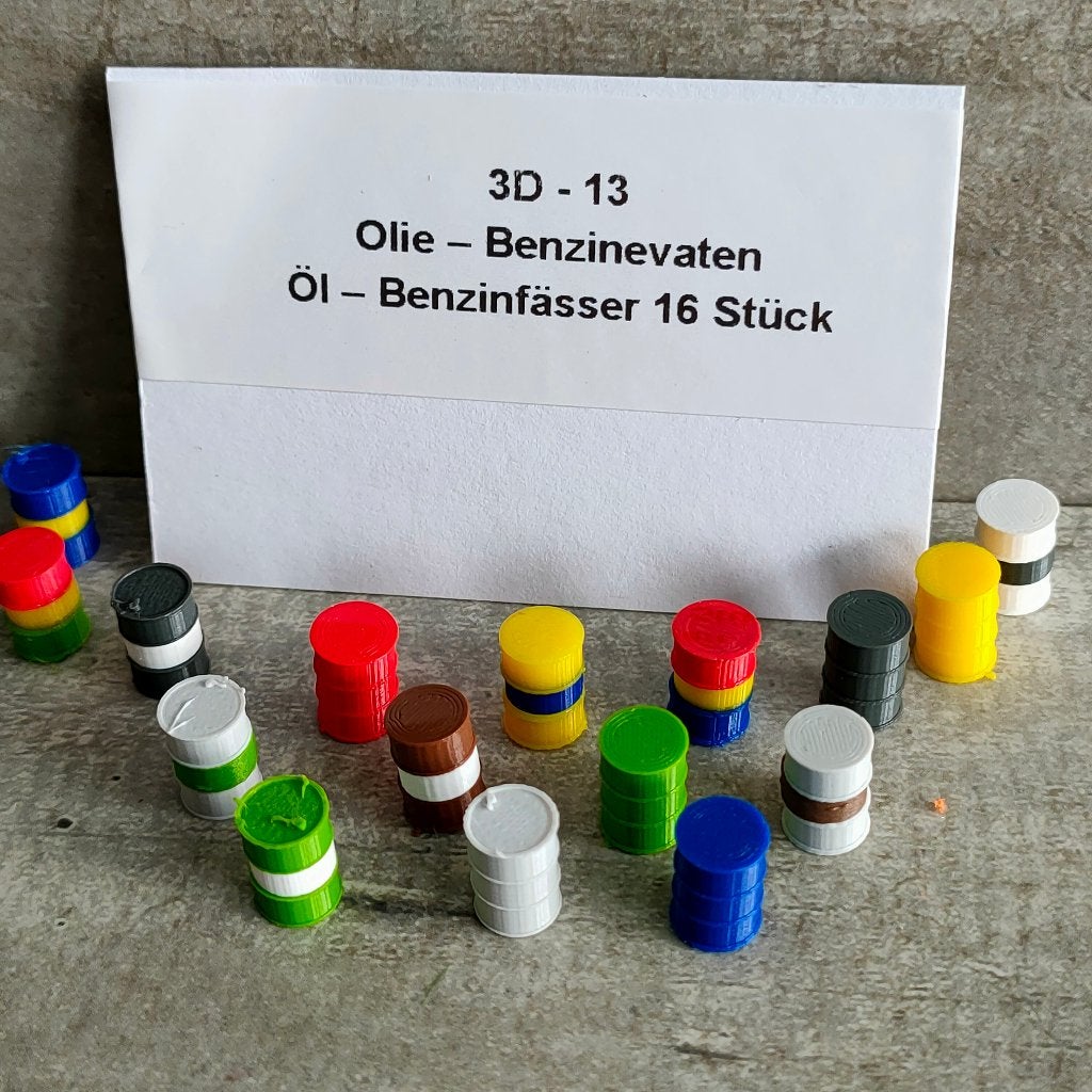 modeltrein 3D - 13  Olie / benzinevaten 3D geprint, Overige merken, Gelijkstroom, Natuur, Nieuw