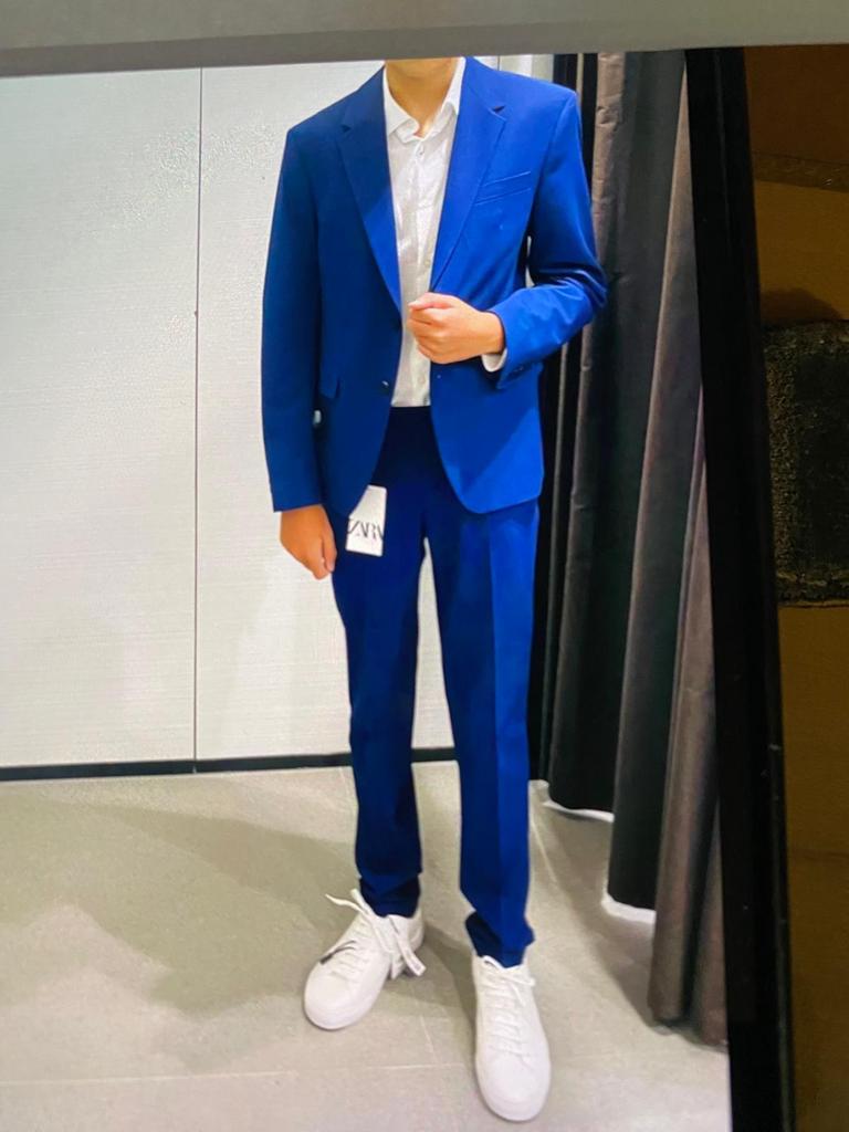 Jongens kostuum nieuw, Ophalen, Nieuw, Maat 46 (S) of kleiner, Blauw