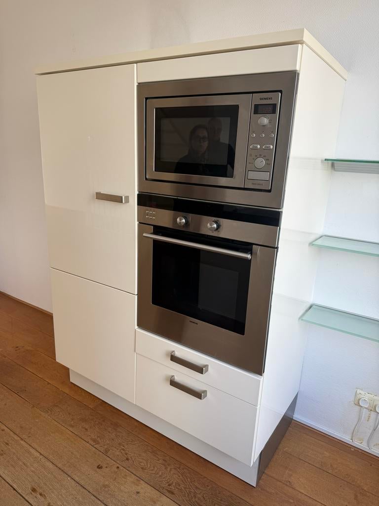Siematic Keukenblok met Miele Koelkast & Siemens Apparatuur, Ophalen, Gebruikt, Wit, Overige typen